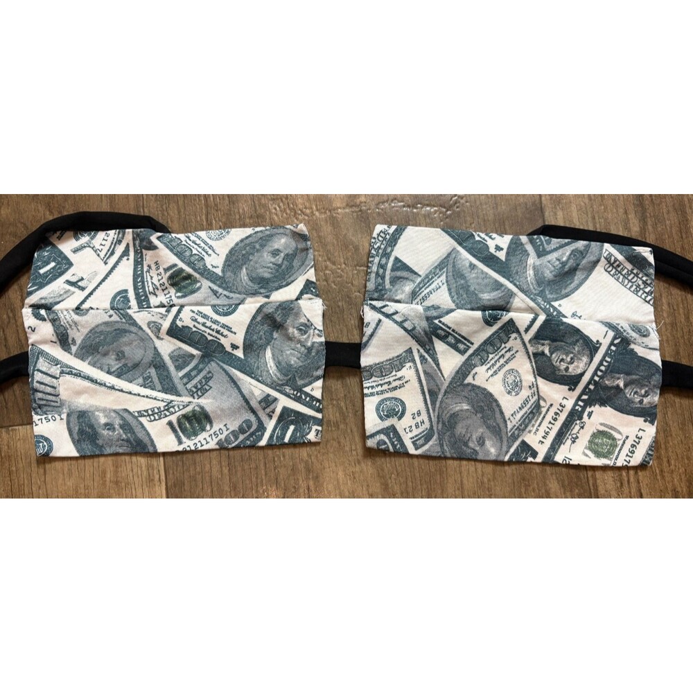 Fashion Queen Bikini Vintage $ 100 Dollar Bill Pattern Womens Small USA